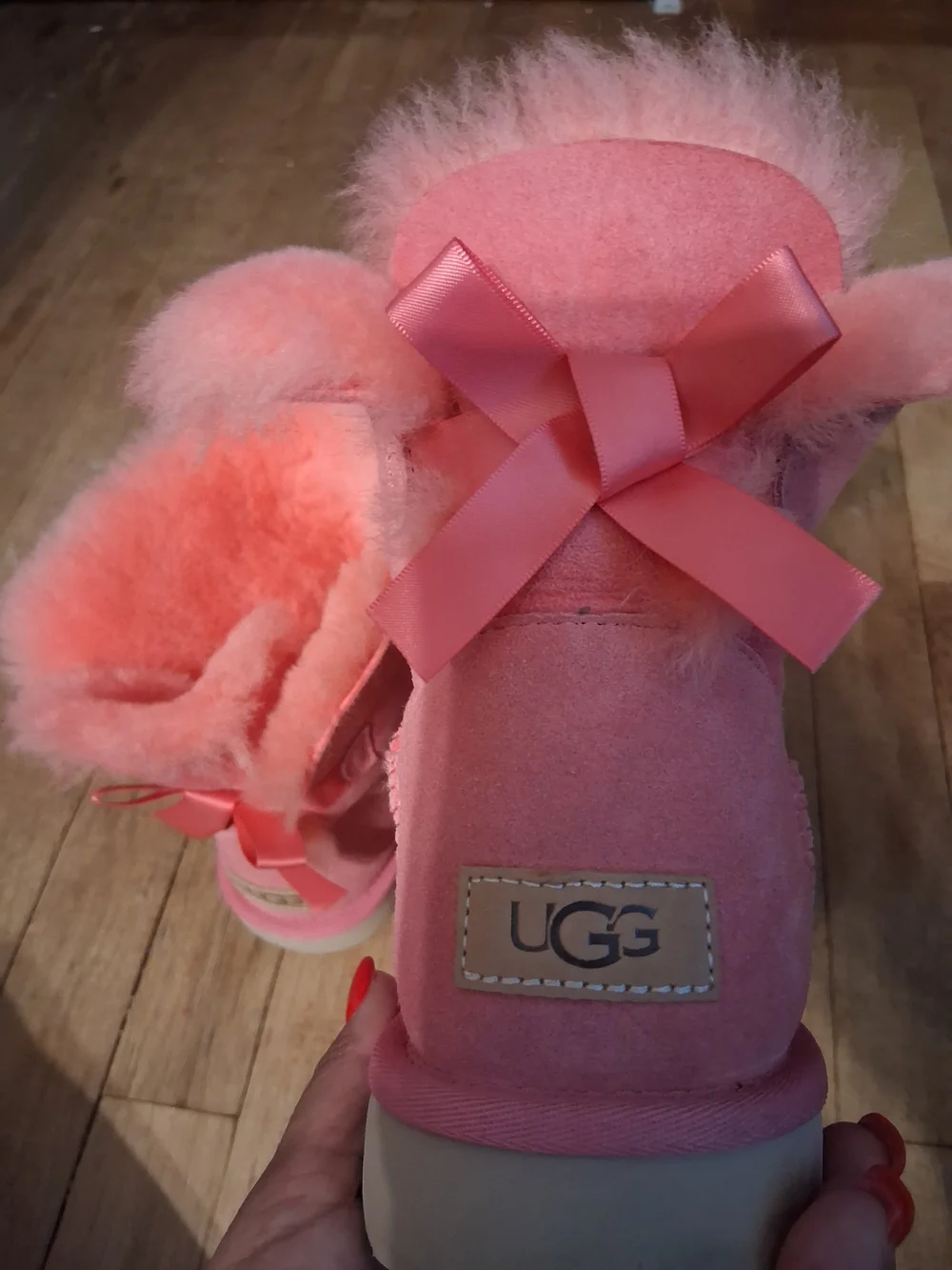 UGG Pink Bailey Bow Boots